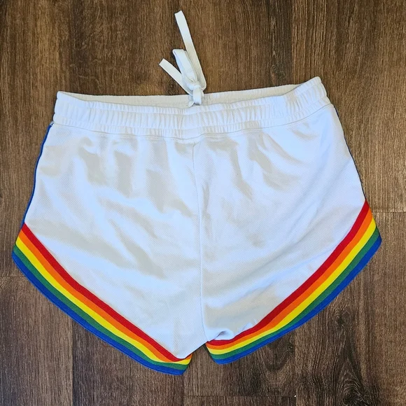 MCE Creations white pride shorts with liner - Picture 4 of 5